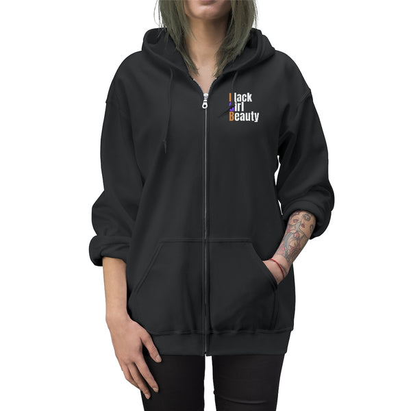 Black Unisex Zip Up Hoodie
