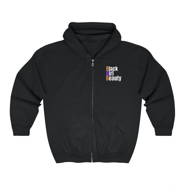 Black Unisex Zip Up Hoodie