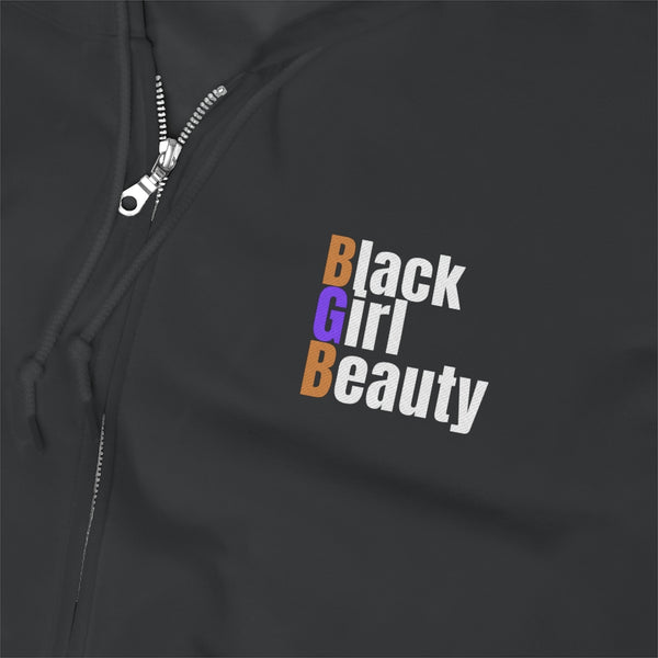 Black Unisex Zip Up Hoodie