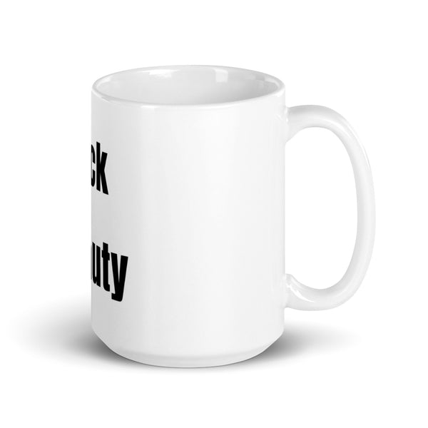 White glossy mug
